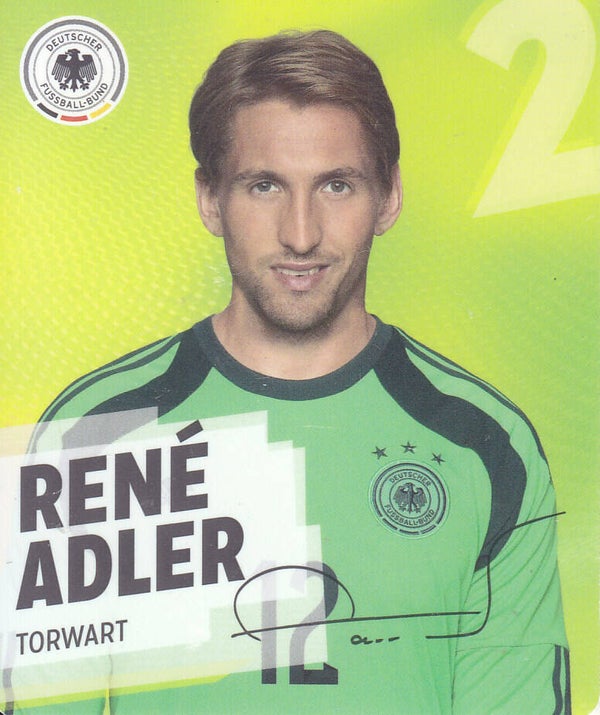 Rene Adler / Deutschland / DFB Rewe Plastik Sammelkarte / Nr. 2/34