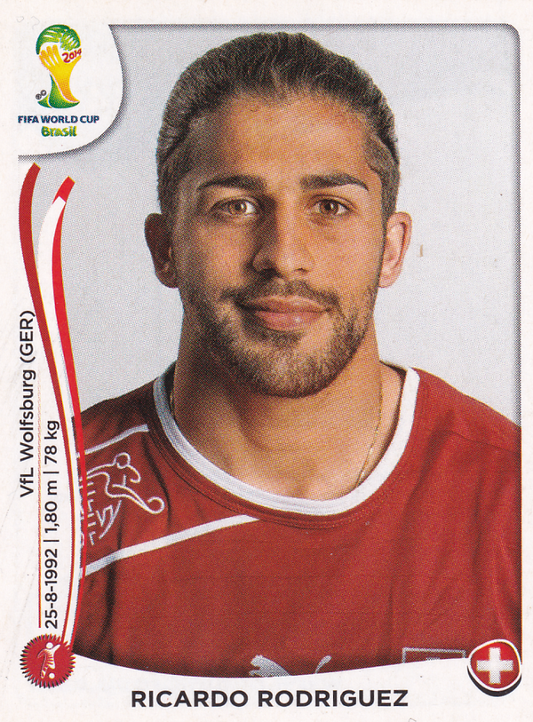 Ricardo Rodriguez - Schweiz - Panini WM 2014 - Basis Bild - Nr. 340