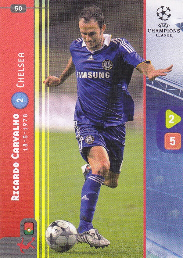 Ricardo Carvalho / FC Chelsea / Panini Champions League 2008 / Basis Karte / Nr.50