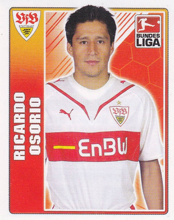 Ricardo Osorio / VFB Stuttgart / Topps Bundesliga 2009 / Basis Bild / Nr. 385