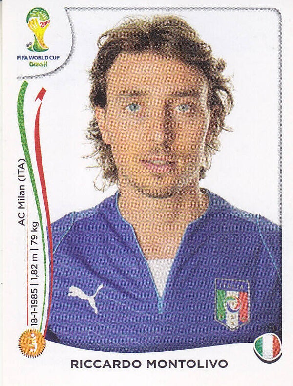 Riccardo Montolivo / Italien / Panini WM 2014 / Basis Bild / Nr. 328