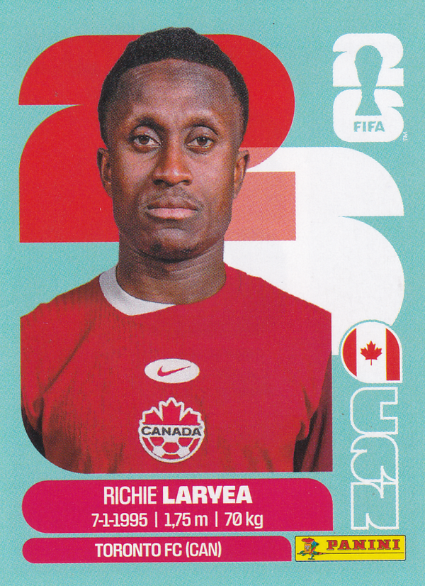 Richie Laryea - Canada - Panini WM 2026 - Basis Bild - CAN6