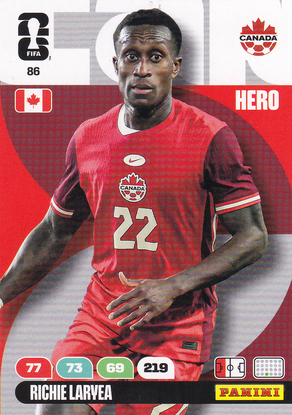 Richie Laryea - Canada - Panini WM 2026 - Hero - Nr. 86