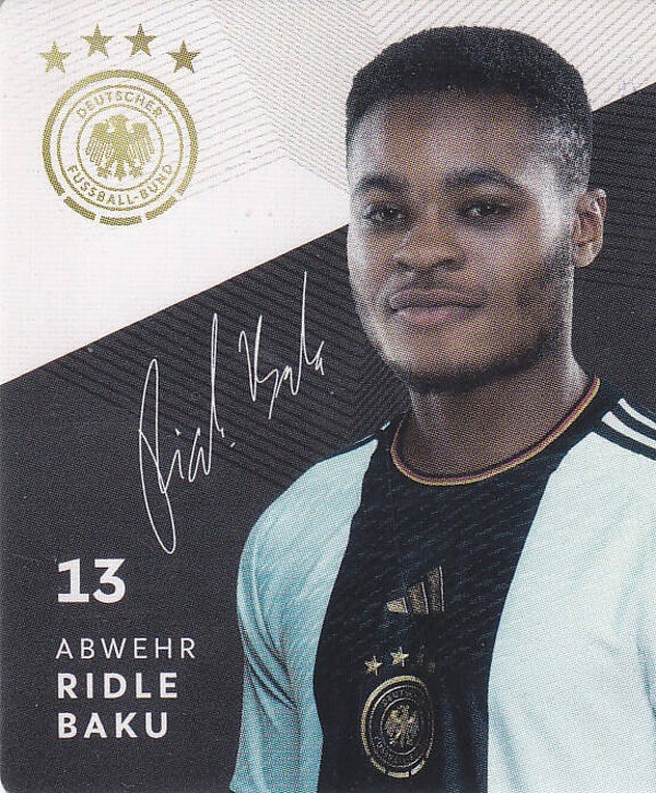Ridle Baku - DFB Rewe Plastik Sammelkarte - WM 2022 - Nr. 13