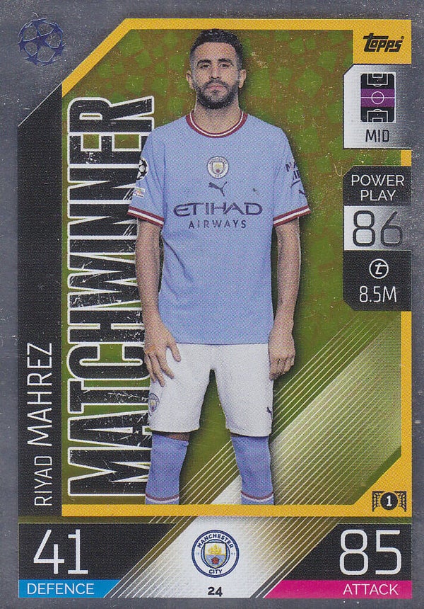 Riyad Mahrez - Manchester City - Topps Champions League 2022 - Matchwinner - Nr. 24