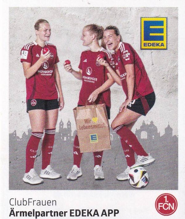 Ärmelpartner Edeka App - Panini 125 Jahre 1.FC Nürnberg / ClubFrauen / Nr. 53