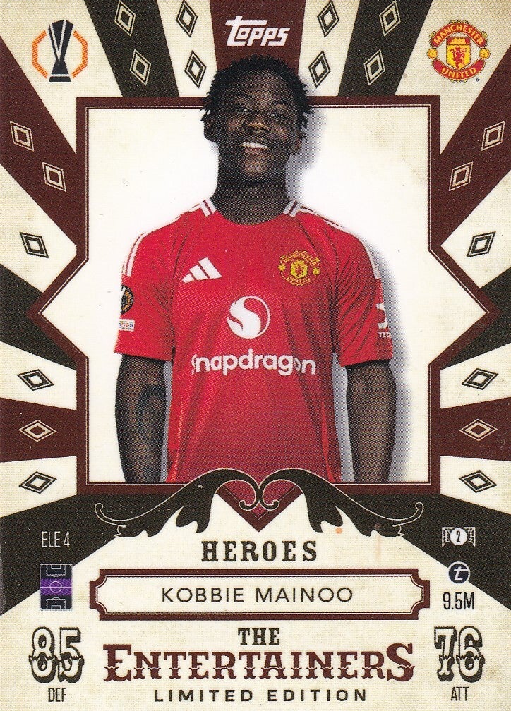 Kobbie Mainoo / FC Liverpool / Topps Champions League 2024 / Limited Heroes The Entertainers / Nr. ELE 4