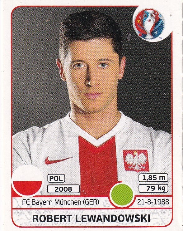 Robert Lewandowski - Polen - Panini EM 2016 - Basis Bild - Nr. 312
