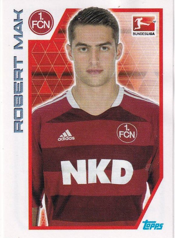 Robert Mak / 1.FC Nürnberg / Topps Bundesliga 2012 / Basis Bild / Nr. 254