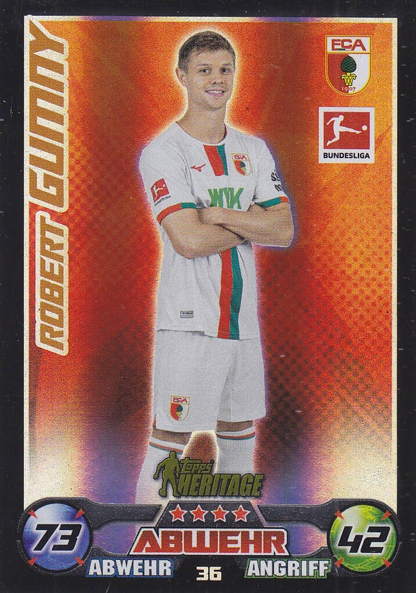 Robert Gumny / FC Augsburg / Topps Match Attax 2023 / Heritage / Nr.36