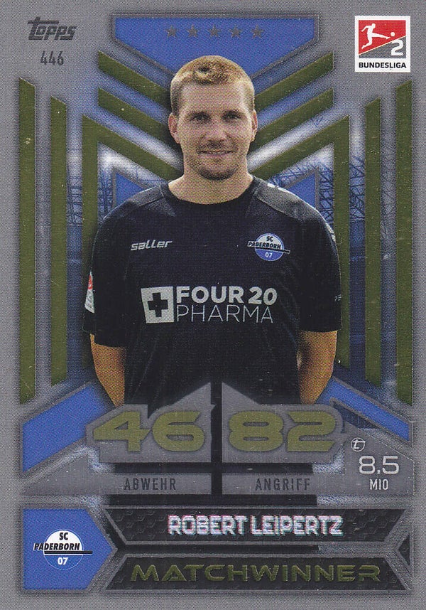Robert Leipertz / SC Paderborn / Topps Match Attax / Matchwinner 2.Bundesliga / Nr.446