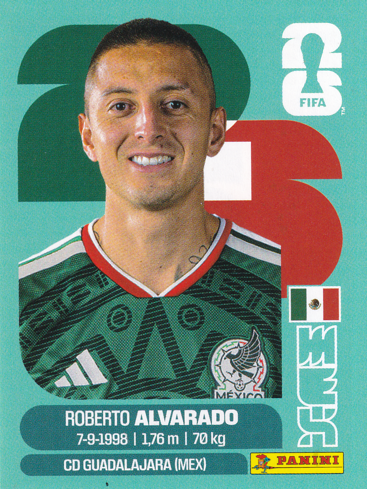 Roberto Alvarado - Mexico - Panini WM 2026 - Basis Bild - MEX19
