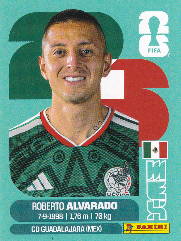 Roberto Alvarado - Mexico - Panini WM 2026 - Basis Bild - MEX19