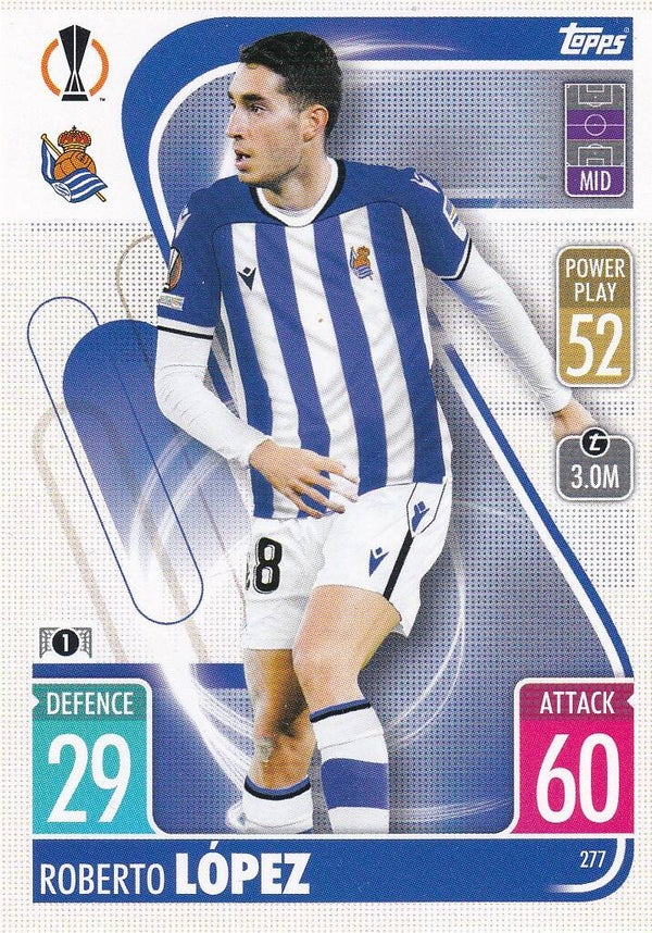 Roberto Lopez / Real Sociedad / Topps Champions League 2021 / Basis Karte / Nr. 277
