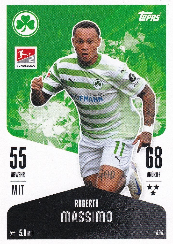 Roberto Massimo / SpVgg Greuther Fürth / Topps Match Attax 2024 / Basis Karte / Nr. 414