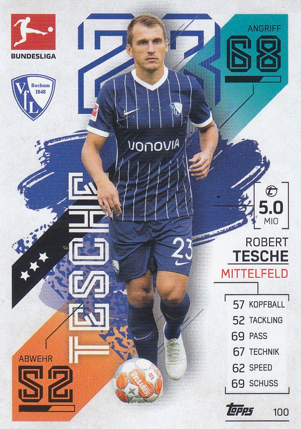 Robert Tesche / VFL Bochum / Topps Match Attax 2021 / Basis Karte / Nr.100