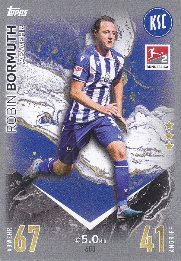 Robin Bormuth / Karlsruher SC / Topps Match Attax Extra 2023 / Basis Karte 2.Bundesliga / Nr. 600