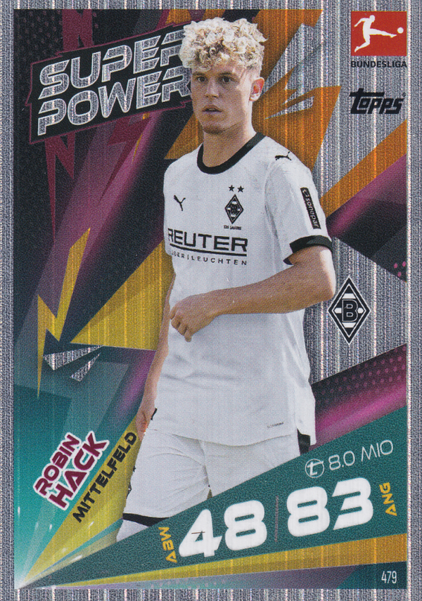 Robin Hack - Borussia Mönchengladbach - Topps Match Attax 2025 - Super Power - Nr. 479