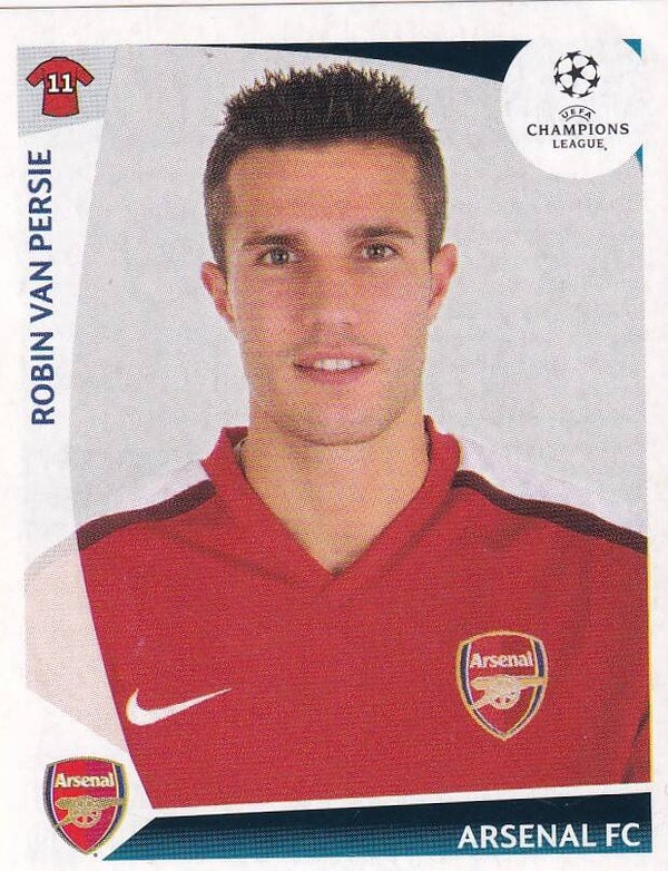 Robin van Persie - Arsenal London - Panini Champions League 2009 - Basis Bild - Nr. 496