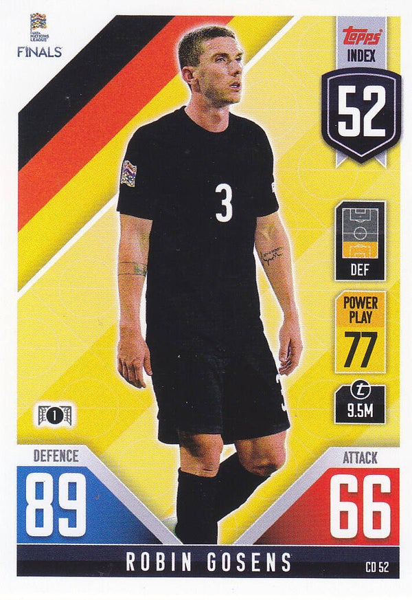 Robin Gosens / Deutschland / Topps Uefa Nations League Finals 2022 / Basis Karte / Nr. CD 52