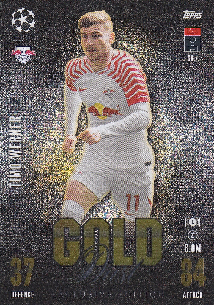 Timo Werner / RB Leipzig / Topps Champions League 2023 / Gold Dust Karte / Nr. GD7