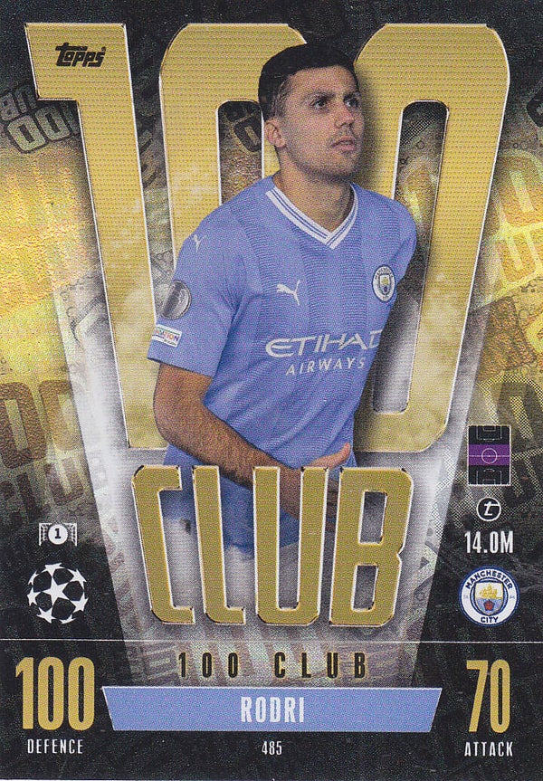 Rodri / Manchester City / Topps Champions League 2023 / Club 100 / Nr.485