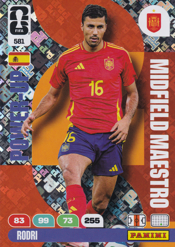 Rodri - Spanien - Panini WM 2026 - Power Up - Midfield Maestro - Nr. 581