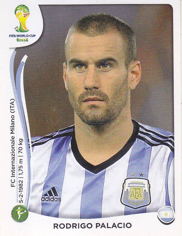 Rodrigo Palacio / Argentinien / Panini WM 2014 / Basis Bild / Nr. 427