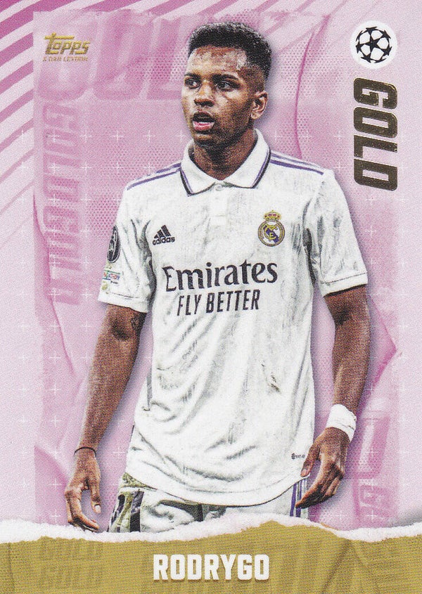 Rodrygo / Real Madrid / Topps Gold 2022 / Gold Karte / Nr.143