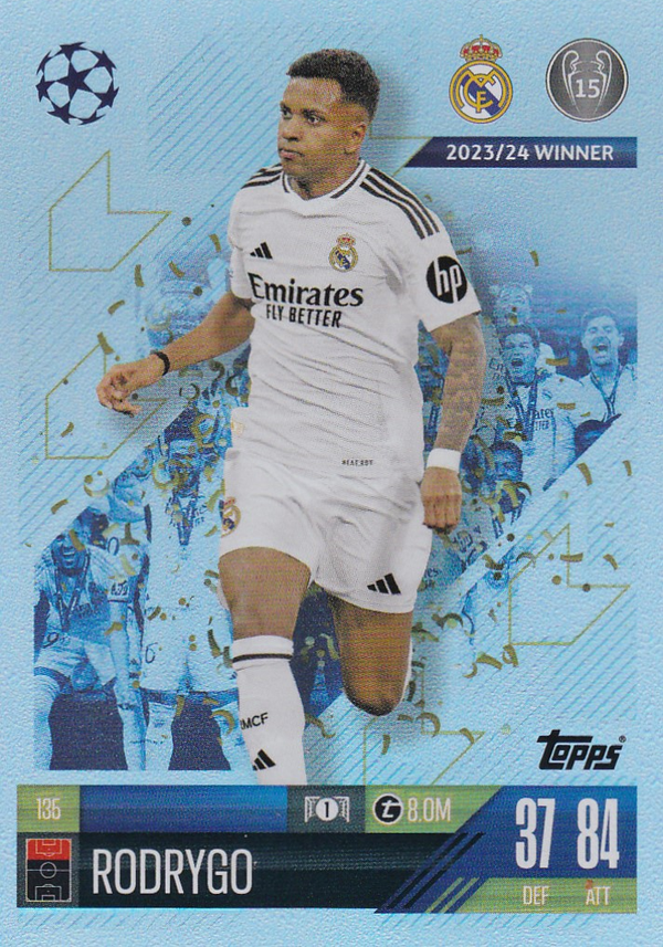 Rodrygo / Real Madrid / Topps Champions League 2024 / Winner / Nr. 135