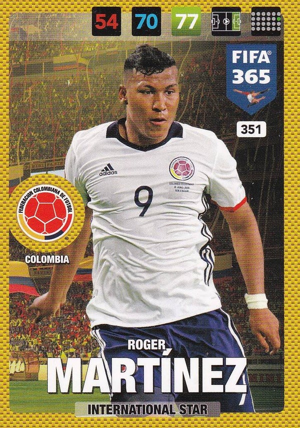 Roger Martinez / Kolumbien / Panini Fifa 365 Jahr 2017 / International Star / Nr. 351