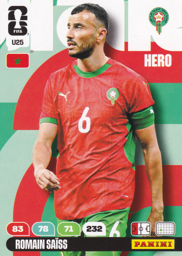 Romain Saiss - Marokko - Panini WM 2026 - Hero Update - Nr. U25