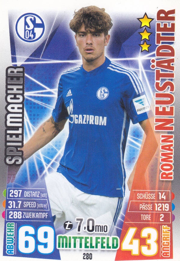 Roman Neustädter / FC Schalke 04 / Topps Match Attax 2015 / Spielmacher / Nr. 280