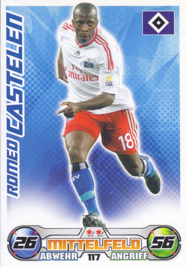 Romeo Castelen / Hamburger SV / Topps Match Attax 2009 / Basis Karte / Nr. 117