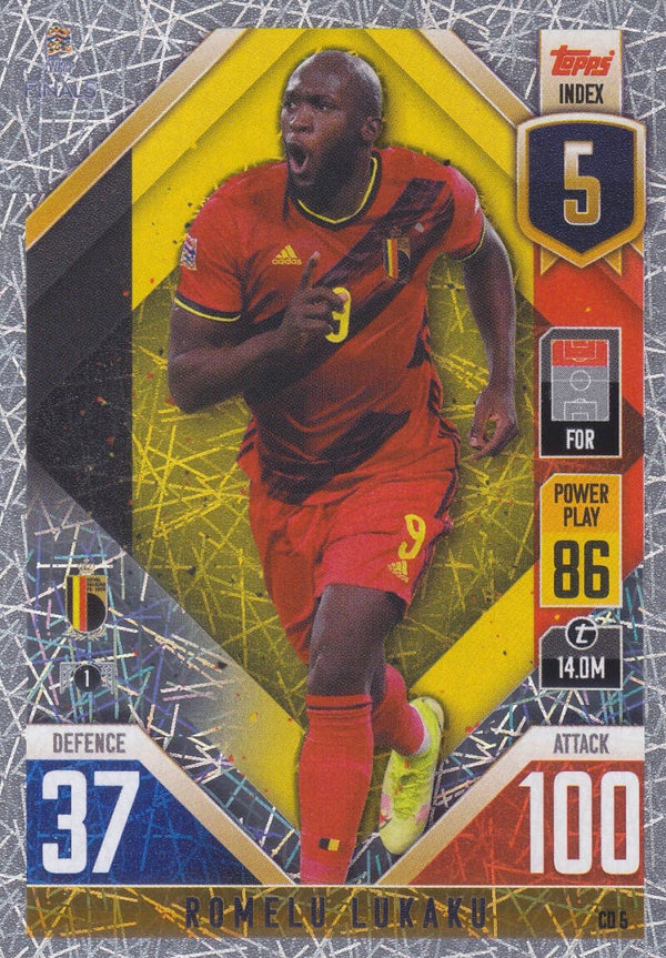 Romelu Lukaku / Belgien / Topps Uefa Nations League Finals 2022 / Foil Card / Nr. CD 5