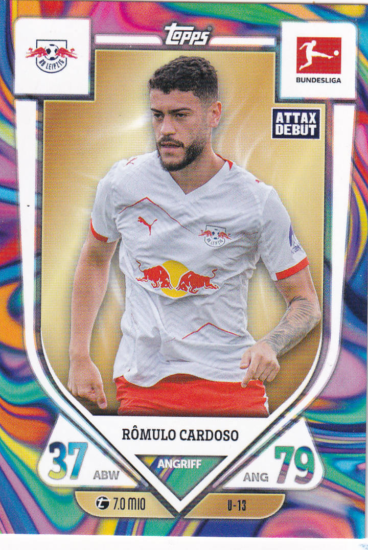 Romulo Cardoso - RB Leipzig - Topps Match Attax 2025 - Pink Edition Attax Debüt - Nr. U-13