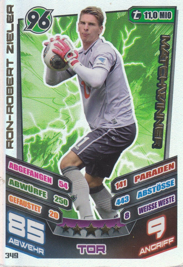 Ron-Robert Zieler - Hannover 96 - Topps Match Attax 2013 - Matchwinner - Nr. 349