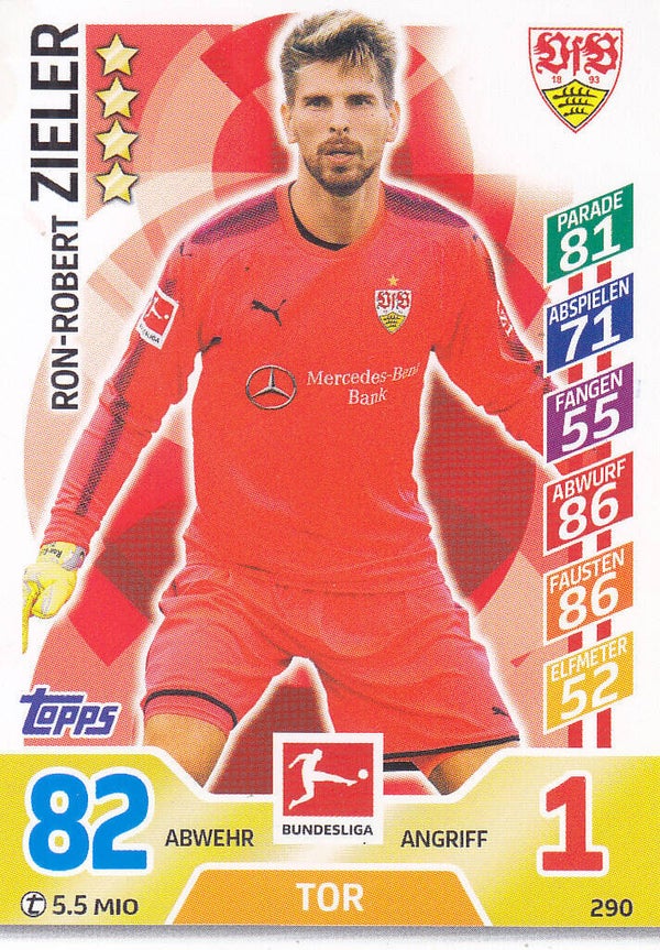 Ron-Robert Zieler / VFB Stuttgart / Topps Match Attax 2017 / Basis Karte / Nr. 290