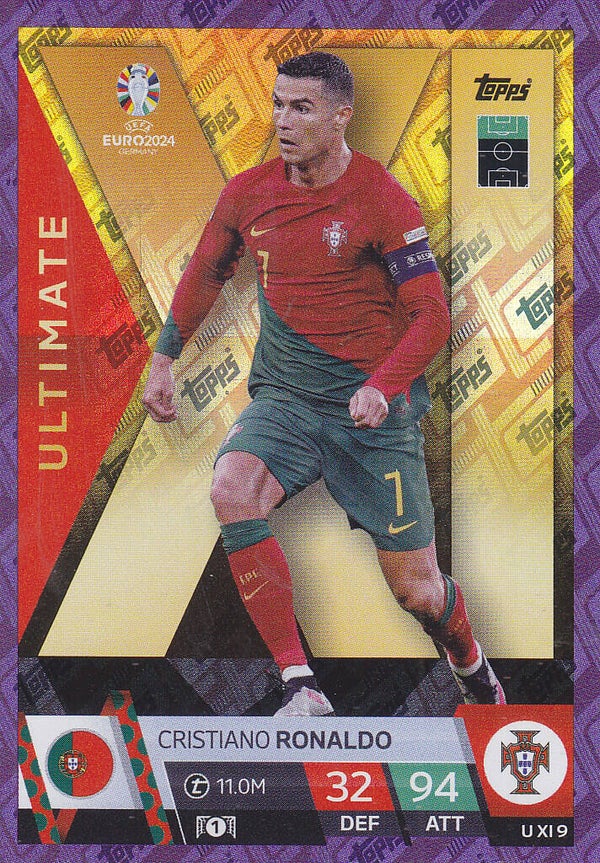 Cristiano Ronaldo / Portugal / Topps EM 2024 / Ultimate XI Purple / Nr. UXI 9