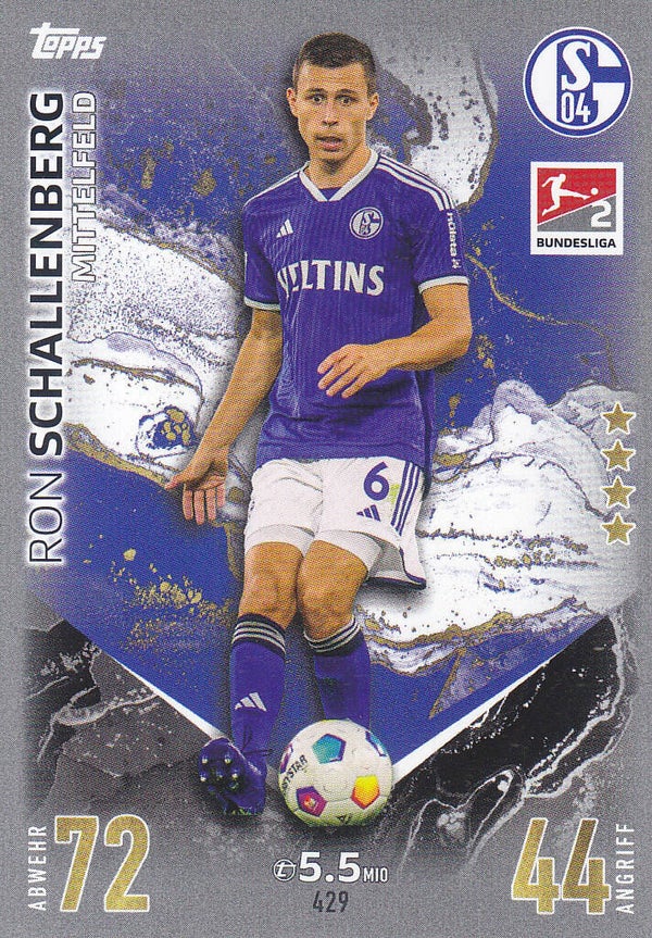 Ron Schallenberg / FC Schalke 04 / Topps Match Attax 2023 / Basis Karte 2.Bundesliga / Nr.429