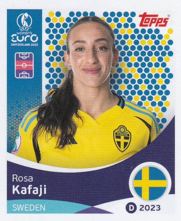 Rosa Kafaji - Schweden - Topps Frauen EM 2025 - Basis Bild - Nr. 231