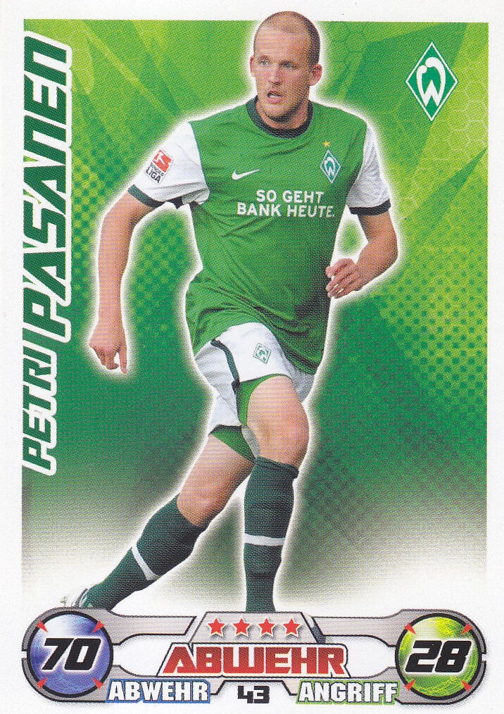 Petri Pasanen / SV Werder Bremen / Topps Match Attax 2009 / Basis Karte / Nr.43