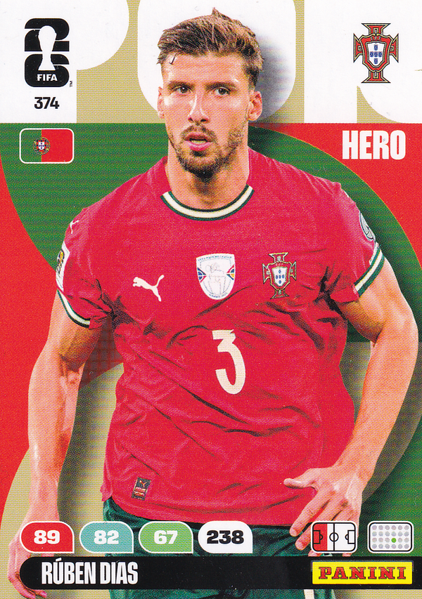 Ruben Dias - Portugal - Panini WM 2026 - Hero - Nr. 374