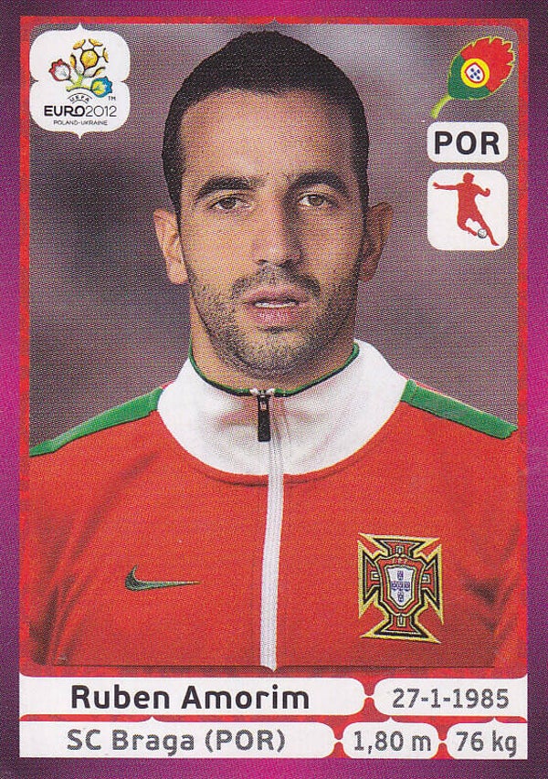 Ruben Amorim / Portugal / Panini EM 2012 / Basis Bild / Nr. 266