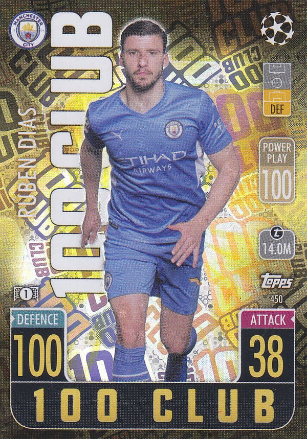 Ruben Dias / Mancester City / Topps Champions League 2021 / Club 100 / Nr. 450