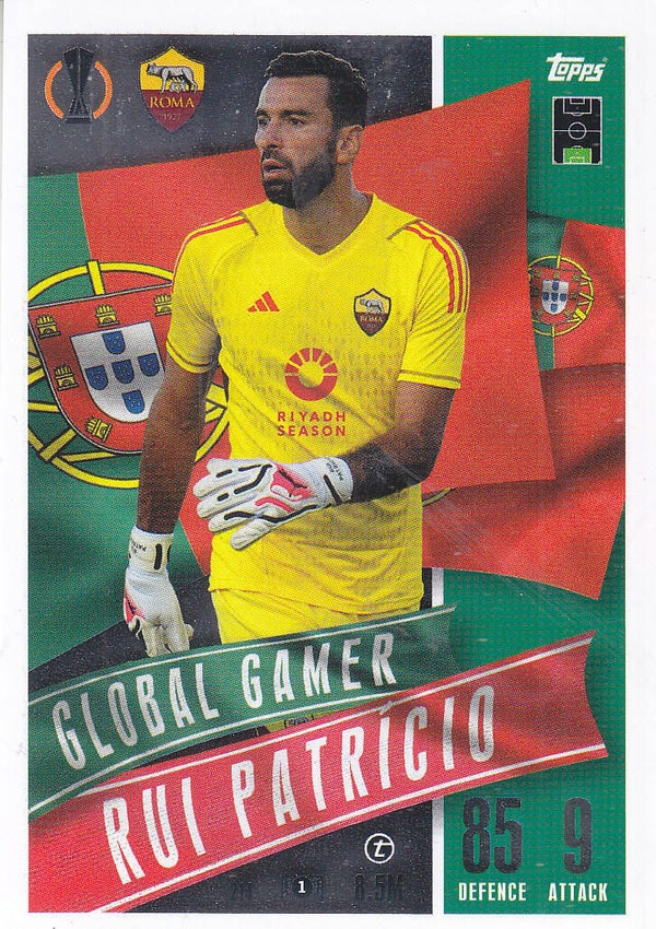 Rui Patricio / AS Rom / Topps Champions League Extra 2023 / Global Gamer / Nr.214