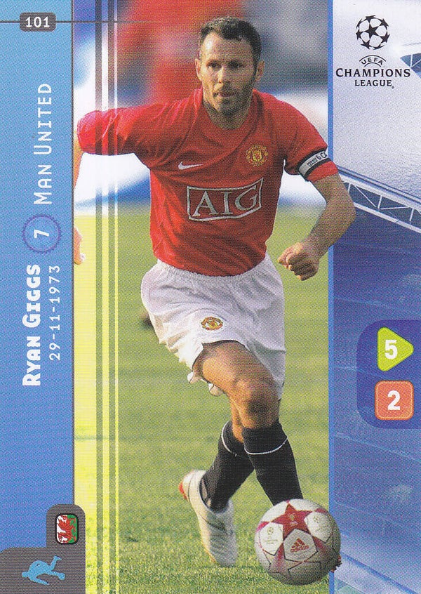 Ryan Giggs / Manchester United / Panini Champions League 2008 / Basis Karte / Nr.101