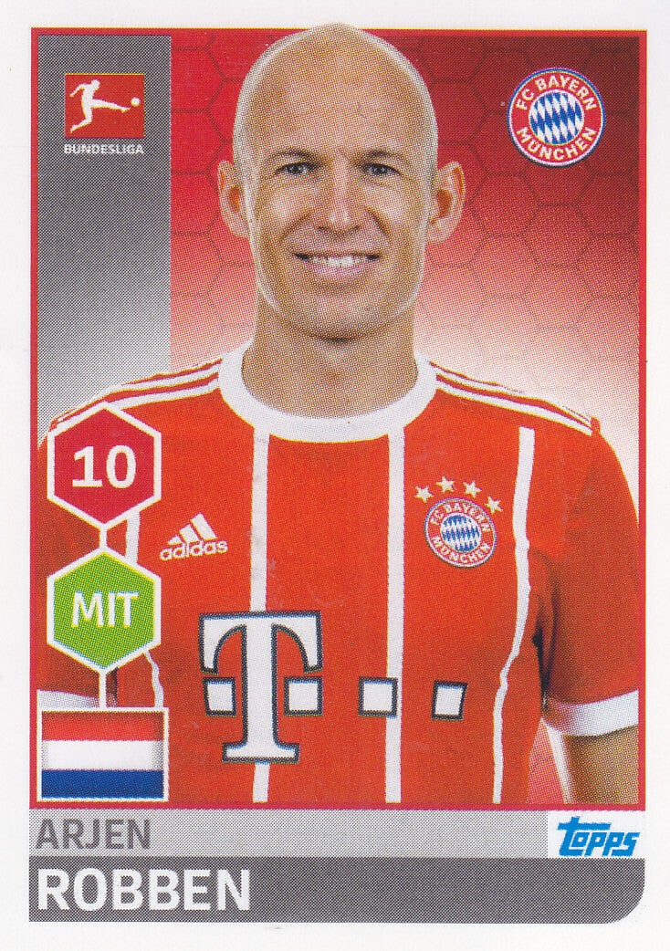 Arjen Robben- FC Bayern München - Topps Bundesliga 2017 - Basis Bild - Nr. 226