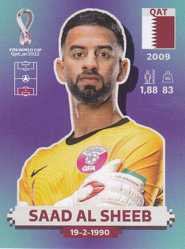Saad Al Sheeb /Qatar / Panini WM 2022 / Basis Bild / Nr. QAT 3