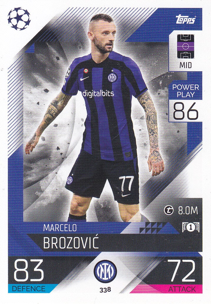 Marcelo Brozovic / Inter Mailand / Topps Champions League 2022 / Basis Karte / Nr.338